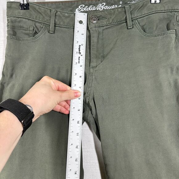 Eddie Bauer Jeans Womens Green 4 Slightly Curvy Skinny Ankle Denim - Picture 8 of 12